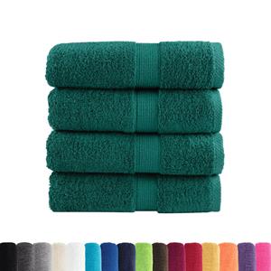 vidaXL Washandjes 4 st 600 g/m² 30x30 cm 100% katoen groen