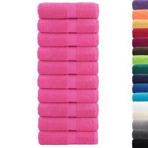 vidaXL Washandjes 10 st 600 g/m² 30x30 cm 100% katoen roze