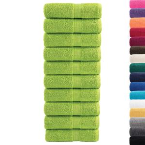 vidaXL Washandjes 10 st 600 g/m² 30x30 cm 100% katoen appelgroen