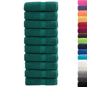 vidaXL Washandjes 10 st 600 g/m² 30x30 cm 100% katoen groen