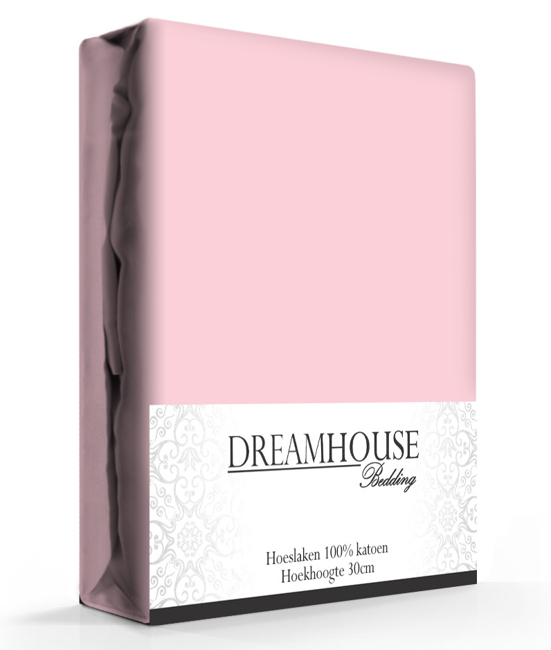 Dreamhouse Hoeslaken Katoen Roze-140 x 200 cm