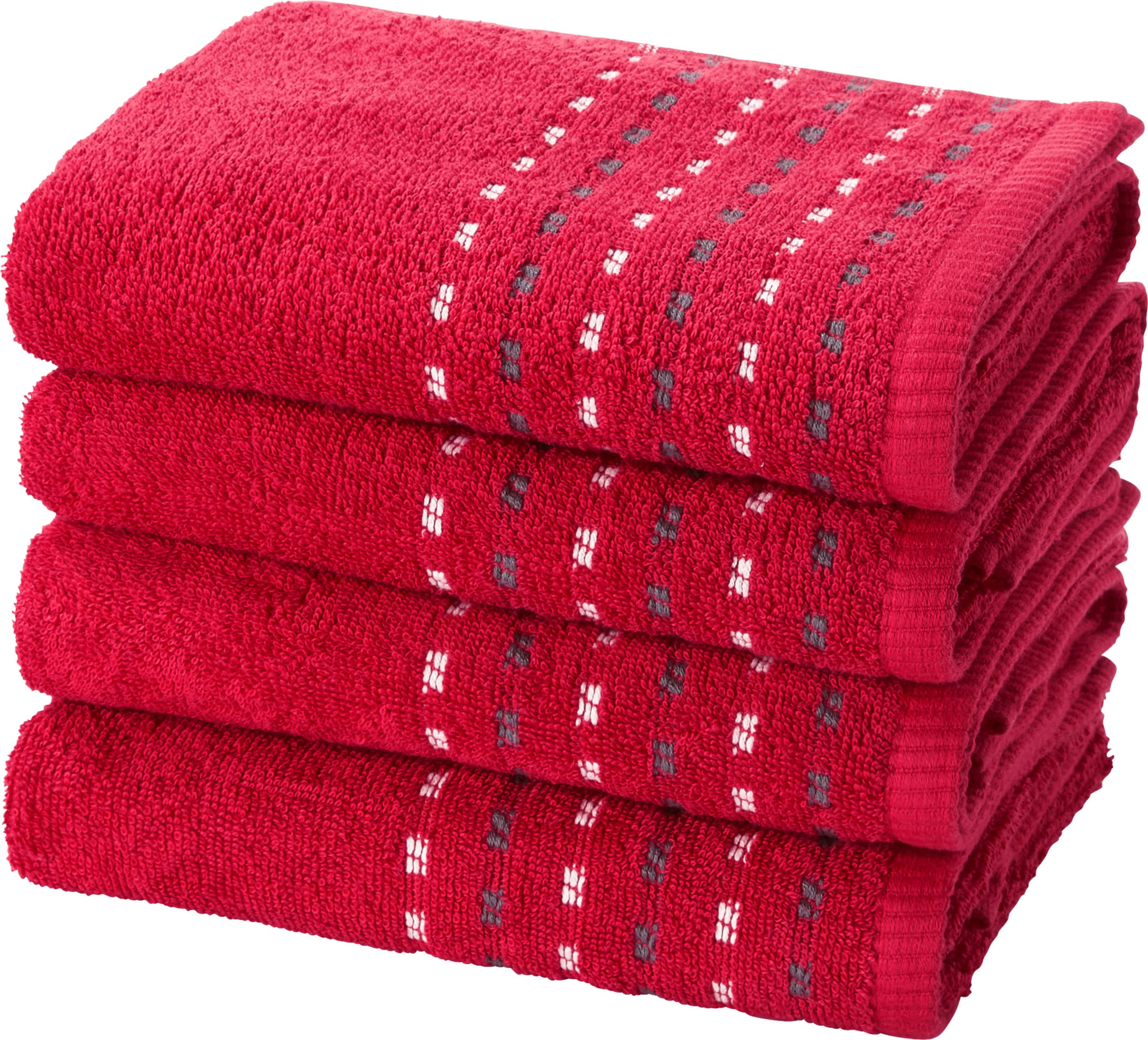 Wäschepur unisex Handdoek rood Maat