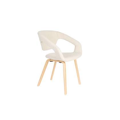 Zuiver Flexback Eetkamerstoelen met armleuning Beige - Set van 2