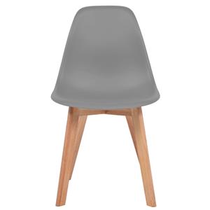 vidaXL Eetkamerstoelen 2 st kunststof grijs