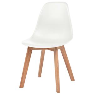 vidaXL Eetkamerstoelen 2 st kunststof wit