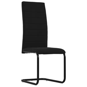 vidaXL Eetkamerstoelen 2 st stof zwart