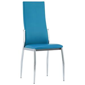 vidaXL Eetkamerstoelen 4 st kunstleer blauw