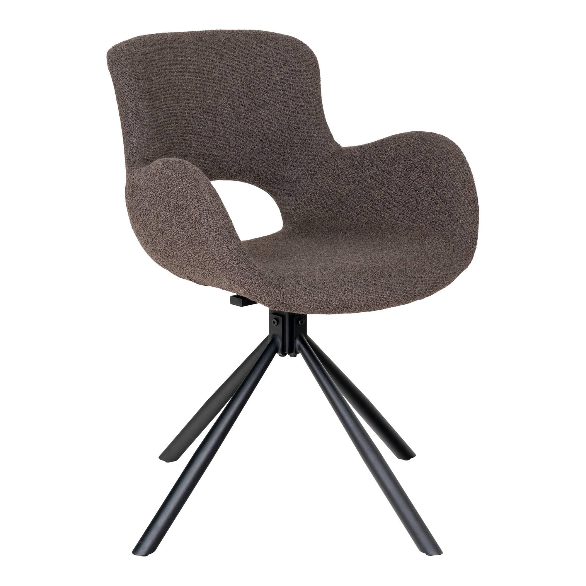 House Nordic Set van 2 eetkamerstoelen Amorim bouclé draaibaar | 