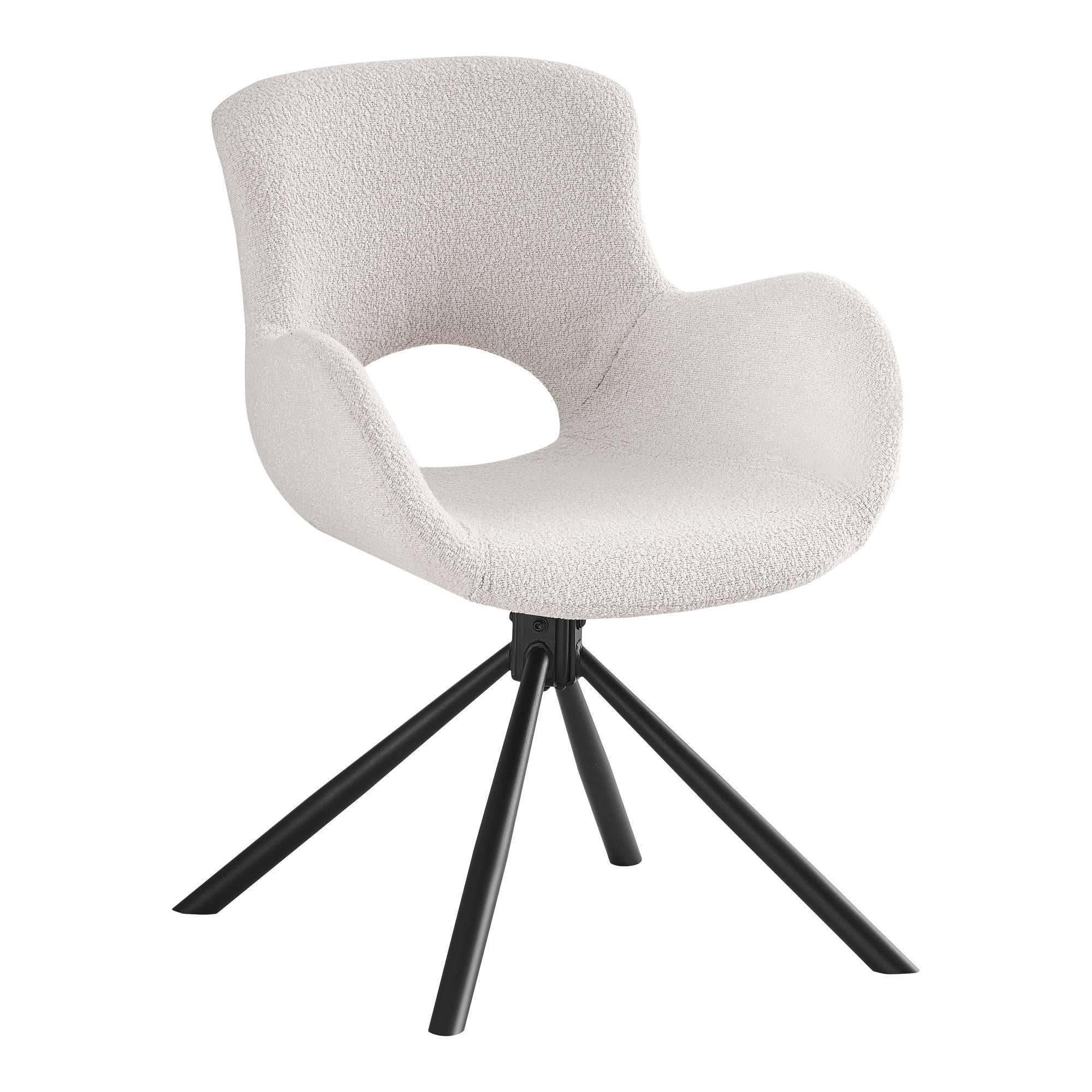 House Nordic Set van 2 eetkamerstoelen Amorim bouclé draaibaar | 