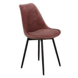 Industrielemeubelshop Leaf chair velvet - roze