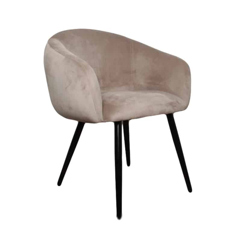 Industrielemeubelshop Bubble chair velvet - zand