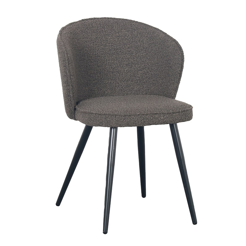 Industrielemeubelshop River chair teddy - donkergrijs