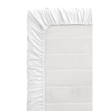 Leen Bakker Topper hoeslaken - Percale katoen - wit - 90x200 cm