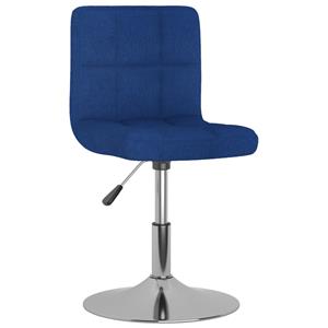 vidaXL Eetkamerstoelen 2 st draaibaar stof blauw