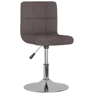 vidaXL Eetkamerstoelen 4 st draaibaar stof taupe