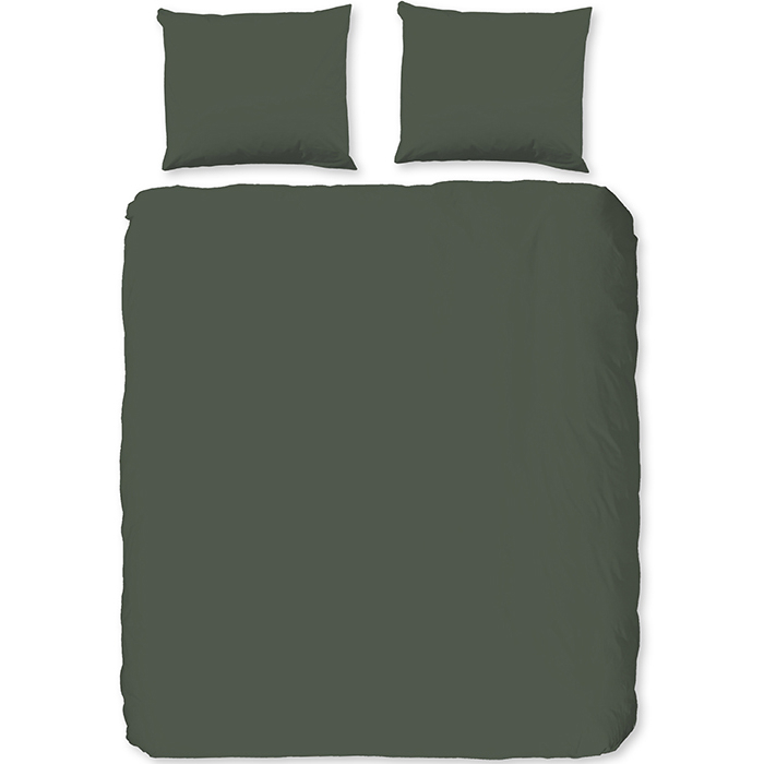 Zavelo Basic Uni Dekbedovertrek Groen-1-persoons (140 x 200/220 cm)