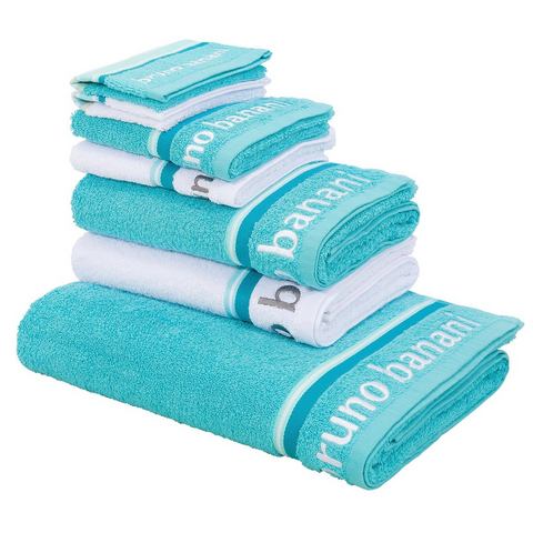 Bruno Banani Handdoekenset Maja, 1 badlaken, 2 handdoeken, 2 gastendoeken, 2 washandjes (set, 7 stuks)