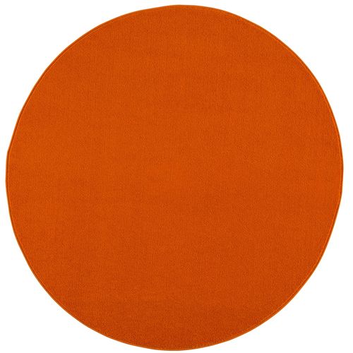 Muratap Vloerkleed - Uni - Oranje - 80 Cm - Rond - Laagpolig - Modern Tapijt