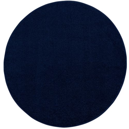 Muratap Vloerkleed - Uni - Donker Blauw - 80 Cm - Rond - Laagpolig - Modern Tapijt