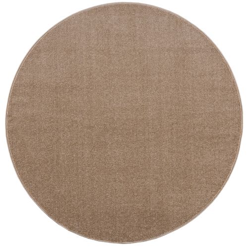 Muratap Vloerkleed - Uni - Beige - 80 Cm - Rond - Laagpolig - Modern Tapijt