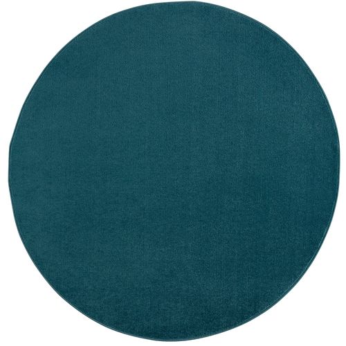 Muratap Vloerkleed - Uni - Blauw - 80 Cm - Rond - Laagpolig - Modern Tapijt