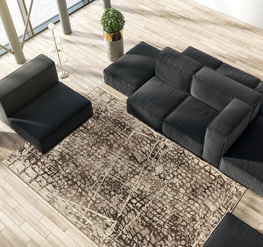 Merinos Karpet24 Elis - Modern, Onderhoudsvriendelijk Ronde Tapijt met Antislip (Beige, 120x120 cm)- Voor Stijl en Comfort in Keuken & Eetkamer