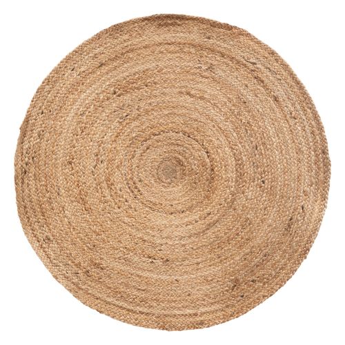 MISOU Vloerkleed Rond Tapijt Binnen Jute Veranda Kleed Wandkleed 80x80cm Beige