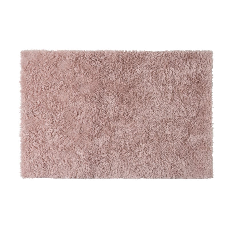 Xenos Vloerkleed fluffy - roze - 60x90 cm