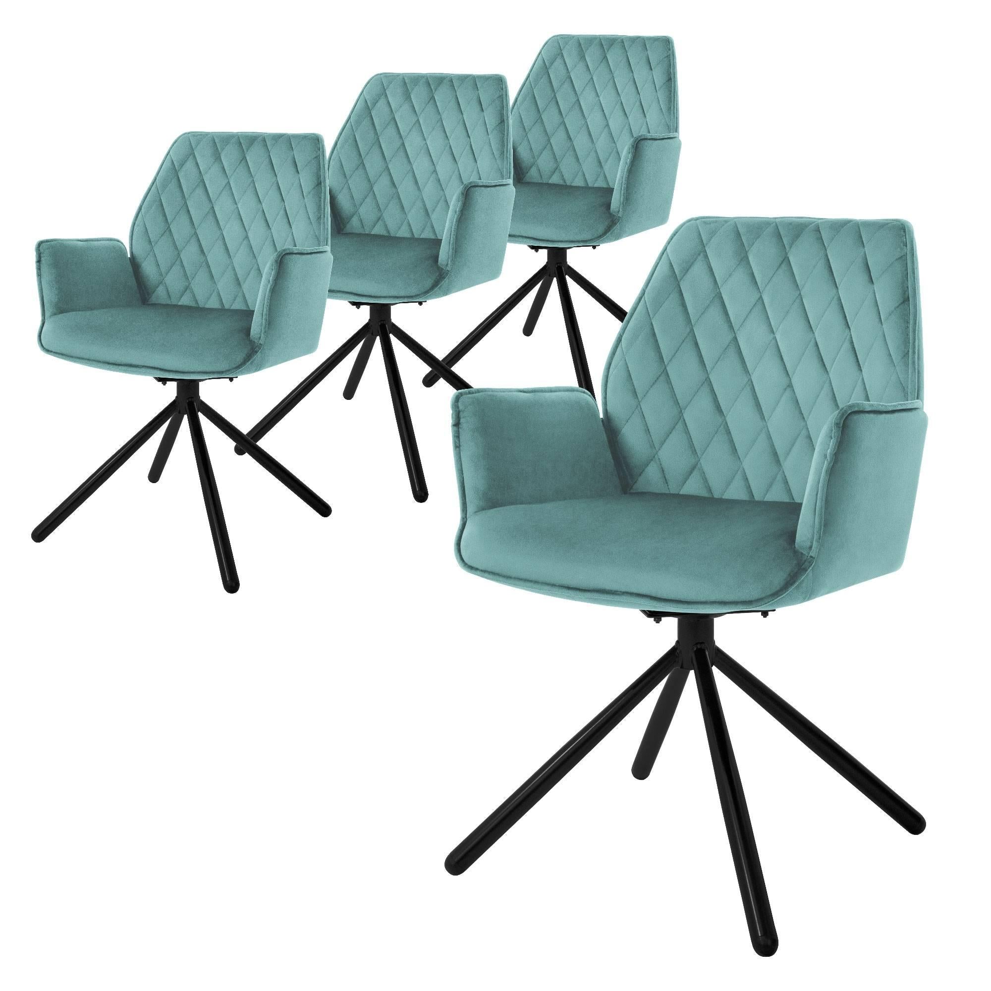 ML-Design Set van 4 eetkamerstoelen Hale velvet | 