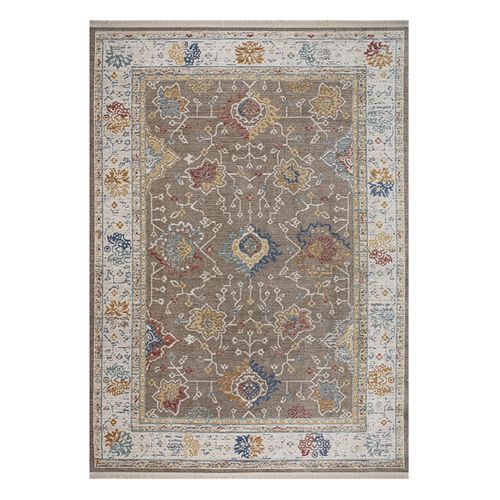 Muratap Vloerkleed - Picasso Garden - Beige - 160 Cm - Rond - Laagpolig - Vintage Tapijt