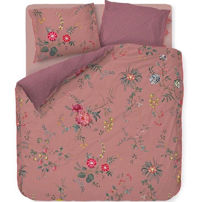 PiP Studio Dekbedovertrek Fleur Grandeur Roze-1-persoons (140 x 200/220 cm)