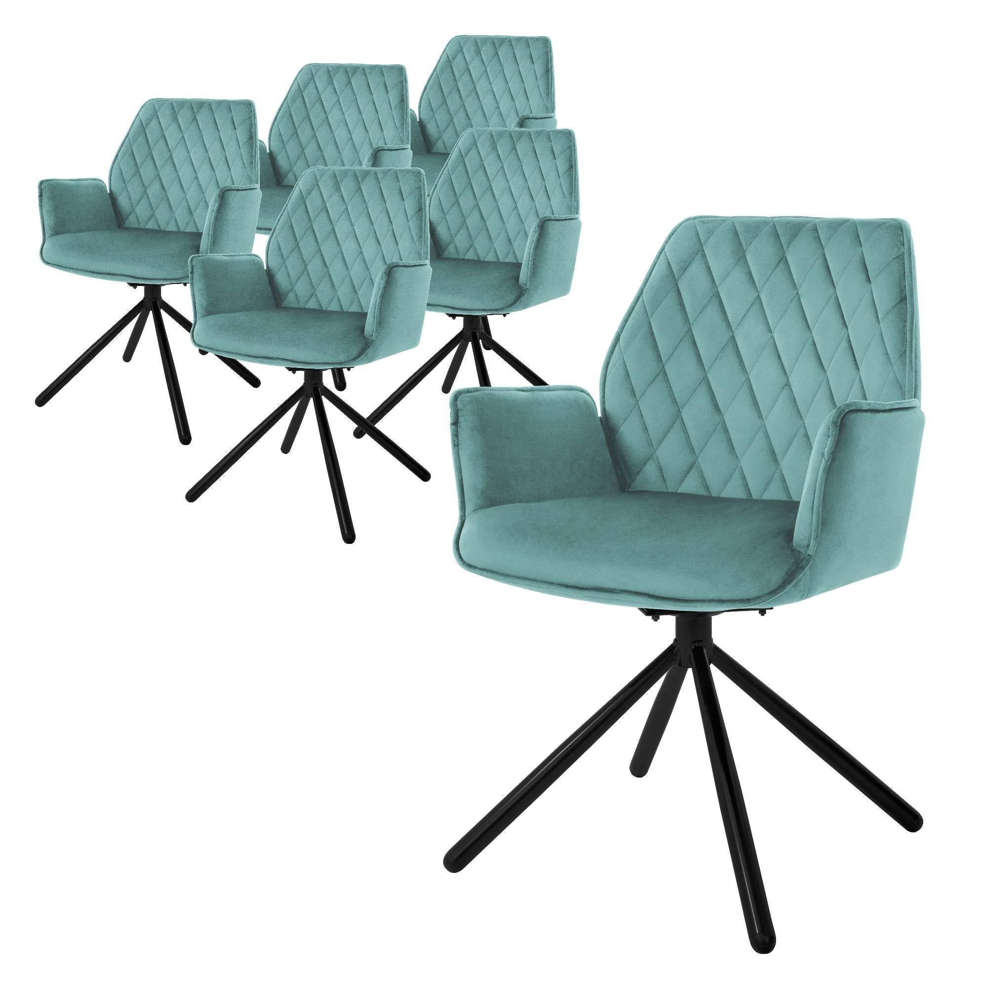 ML-Design Set van 6 eetkamerstoelen Hale velvet | 