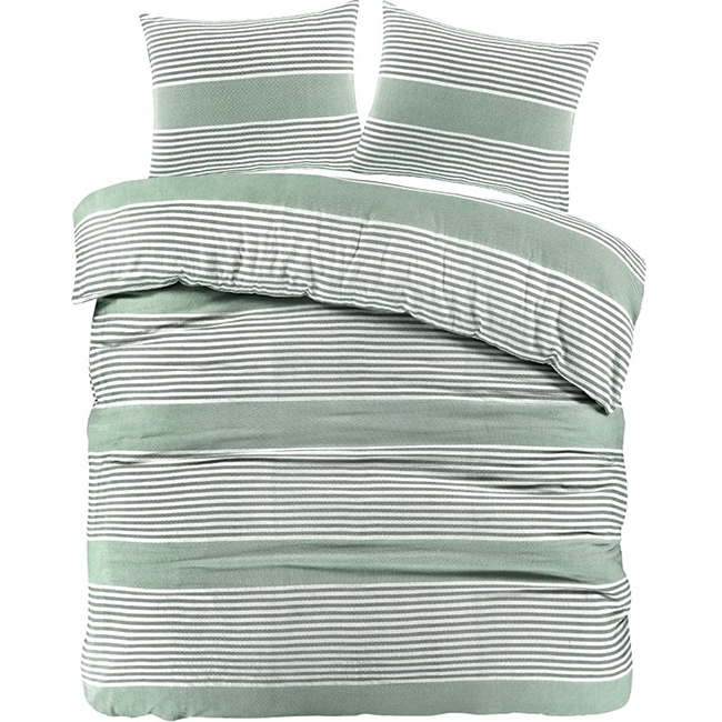 Day Dream Davos Flanel Dekbedovertrek Licht Groen-1-persoons (140 x 200/220 cm)