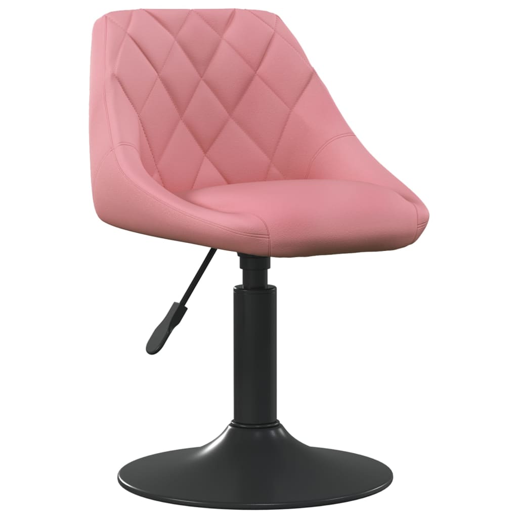 vidaXL Eetkamerstoelen draaibaar 4 st fluweel roze