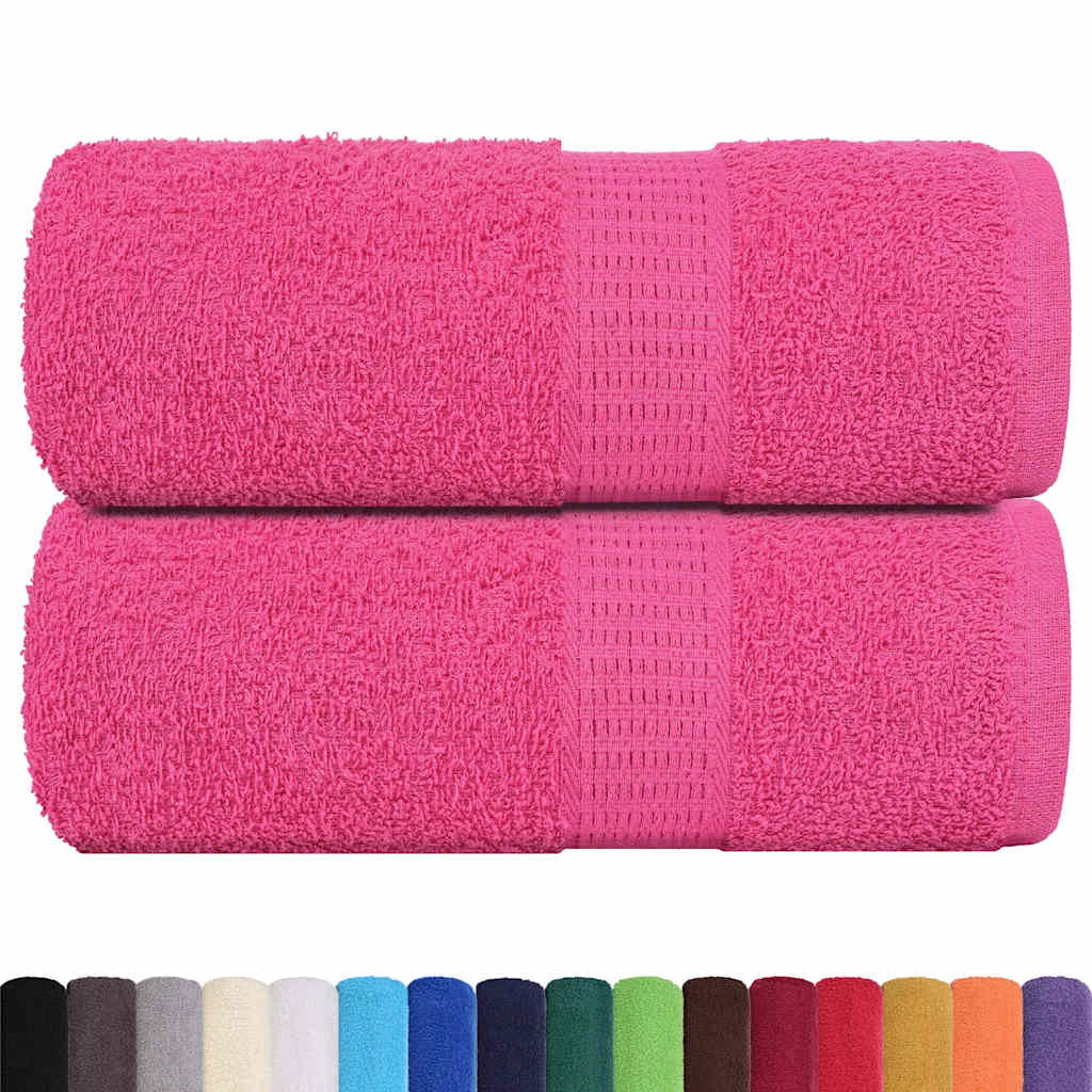 vidaXL Zeepdoekjes 2 st 30x30 cm 360 g/m² 100% katoen roze