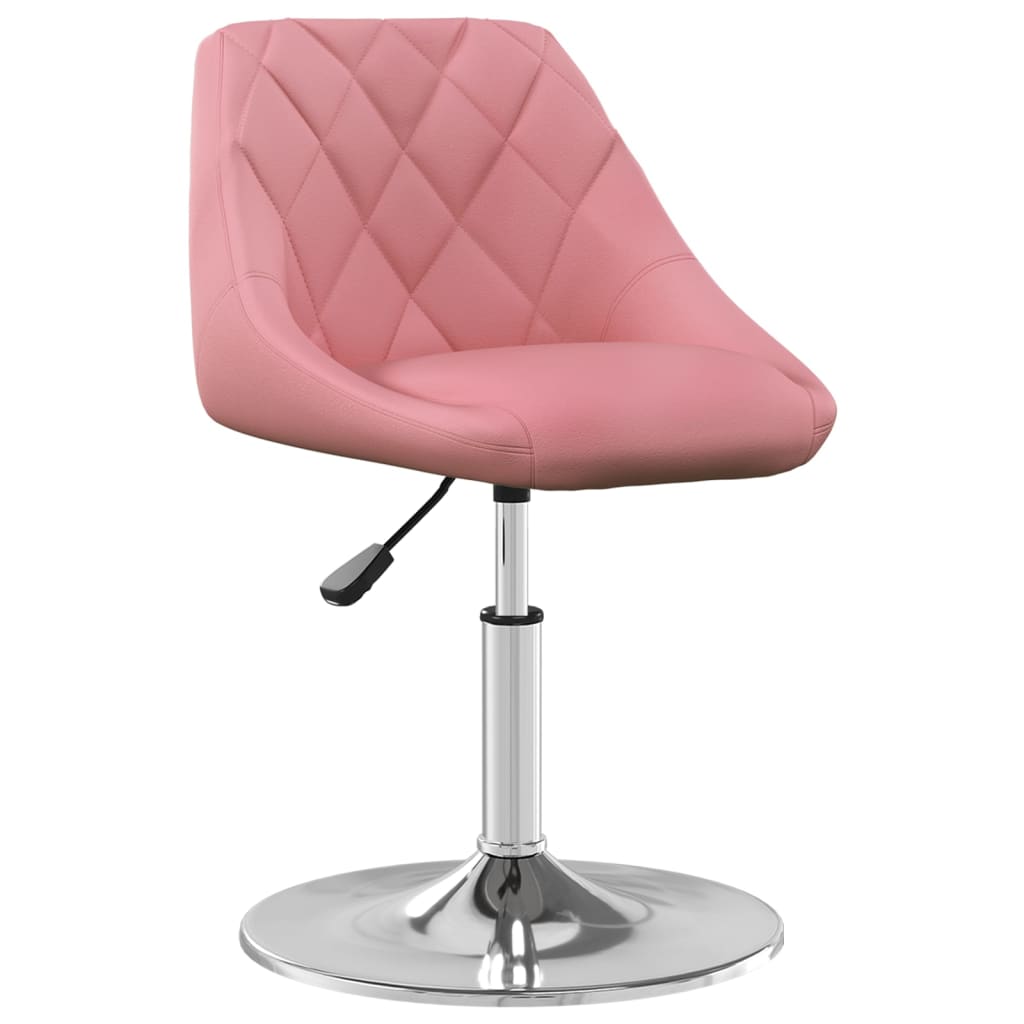 vidaXL Eetkamerstoelen draaibaar 6 st fluweel roze