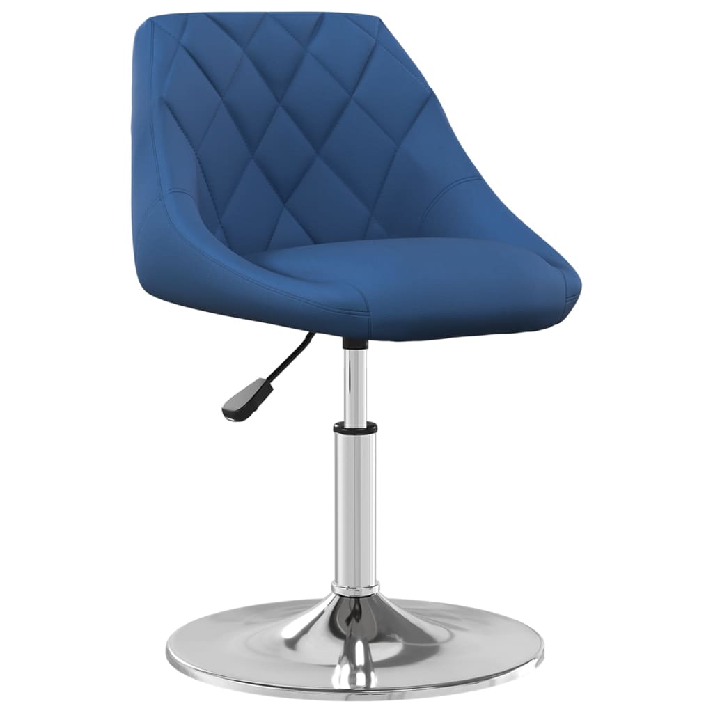 vidaXL Eetkamerstoelen draaibaar 6 st fluweel blauw