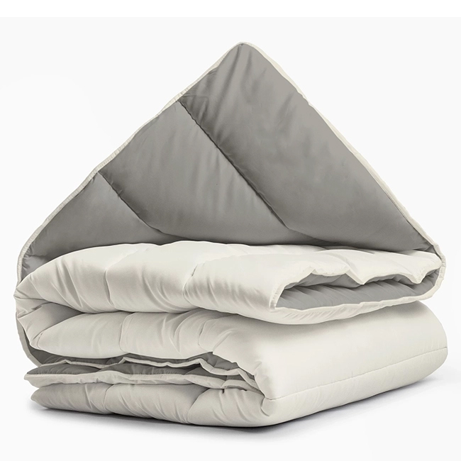 Zavelo Easy All-in-one-Dekbed Creme/Khaki-1-persoons (140x200 cm)