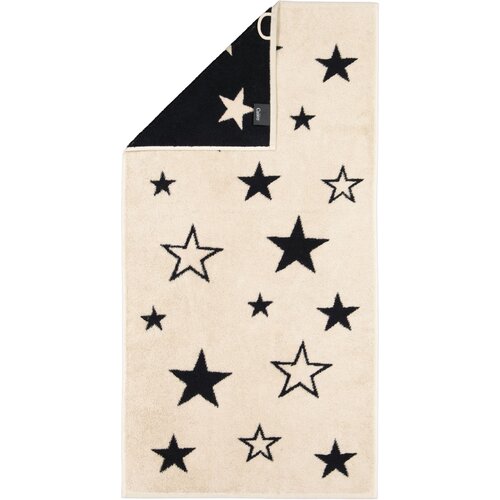 Cawö Cawo Christmas Edition 792 Stars Handdoek schwarz