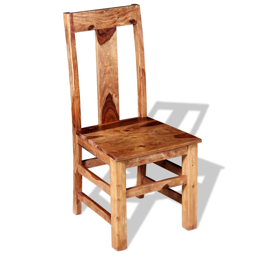 vidaXL Eetkamerstoelen 4 st massief hout