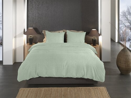 Heckett & Lane Franela Dekbedovertrek 240x200/220 Laurel Green