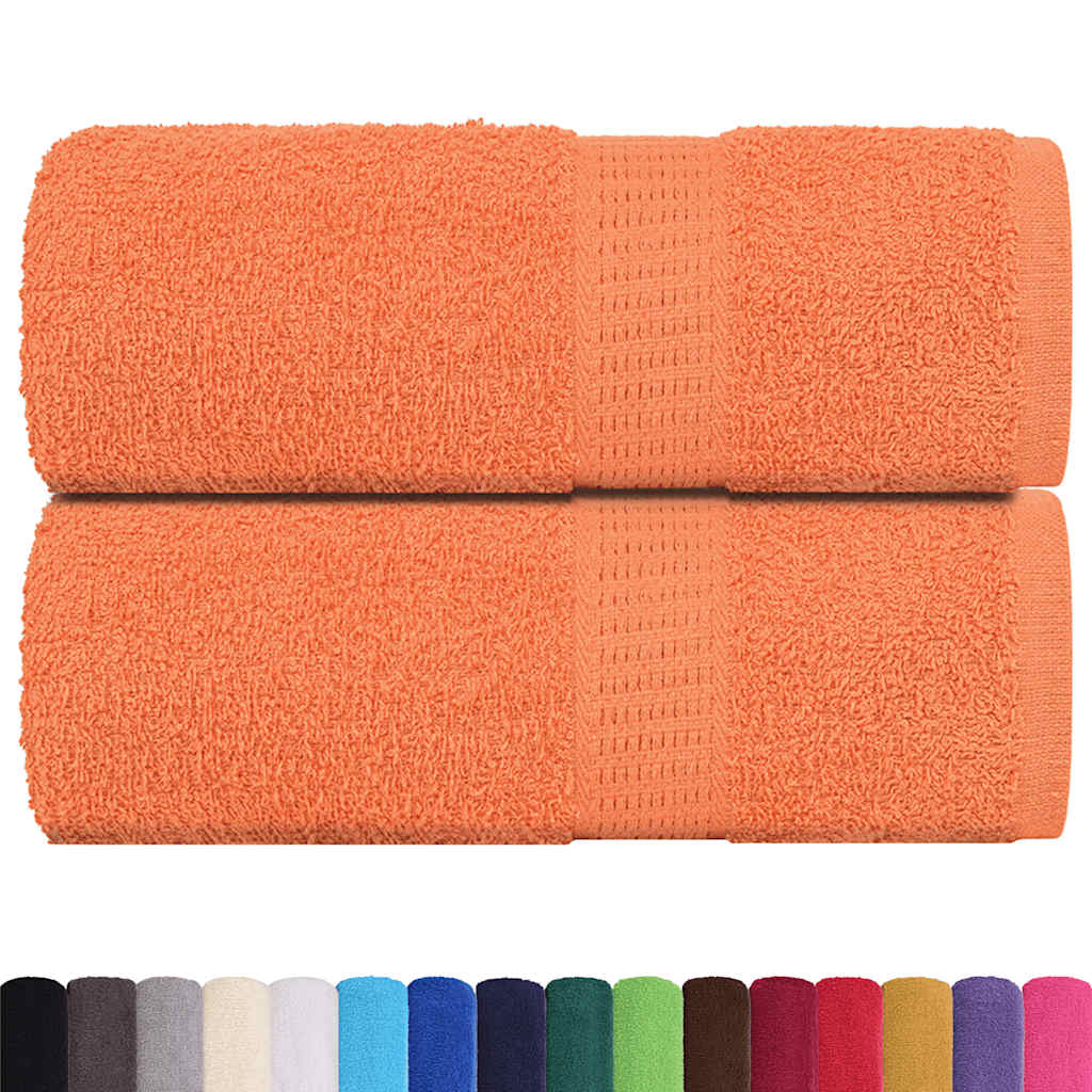 vidaXL Zeepdoekjes 2 st 30x30 cm 360 g/m² 100% katoen oranje