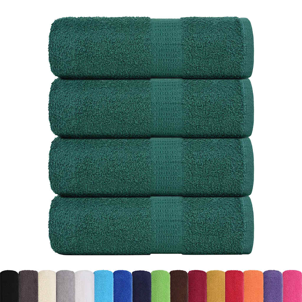 vidaXL Zeepdoekjes 4 st 30x30 cm 360 g/m² 100% katoen groen