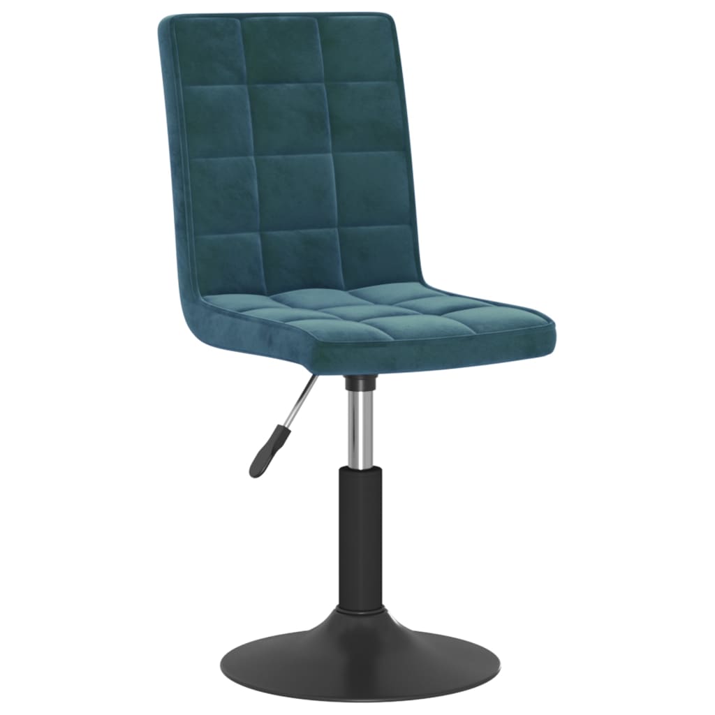 vidaXL Eetkamerstoelen draaibaar 4 st fluweel blauw