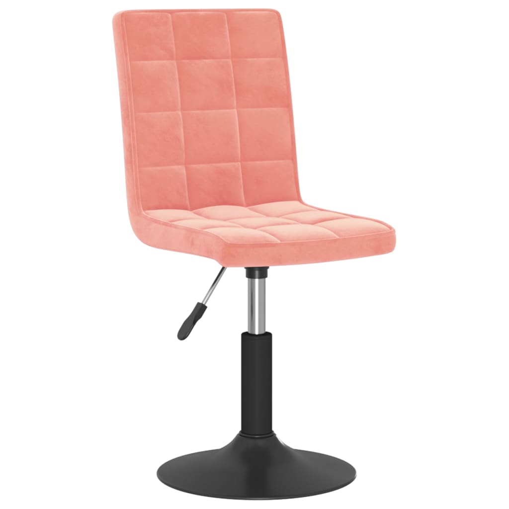 vidaXL Eetkamerstoelen draaibaar 6 st fluweel roze