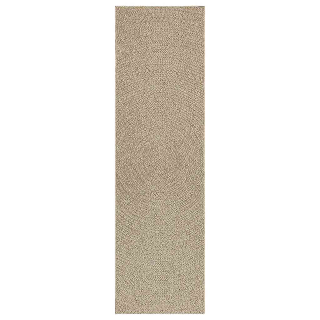 vidaXL Vloerkleed ZIZUR beige binnen en buiten 80x250 cm jute look