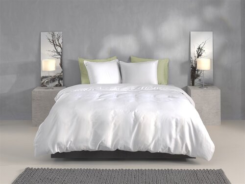 Zo! Home Percalle dekbedovertrek 140x200/220 Crystal White