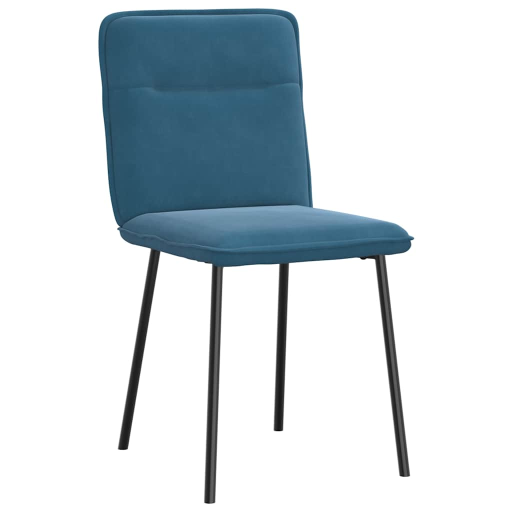 vidaXL Eetkamerstoelen 4 st fluweel blauw