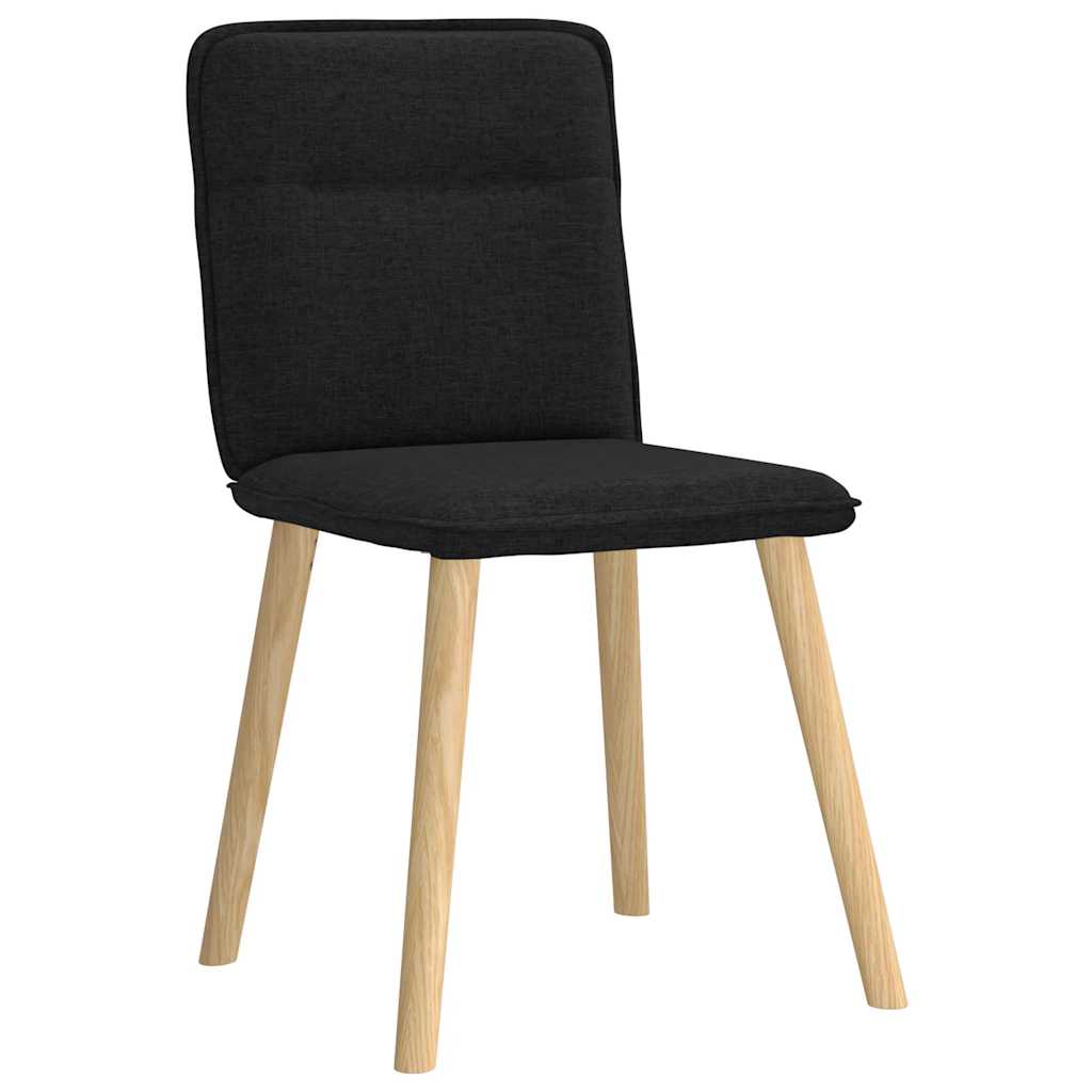 vidaXL Eetkamerstoelen 4 st stof zwart