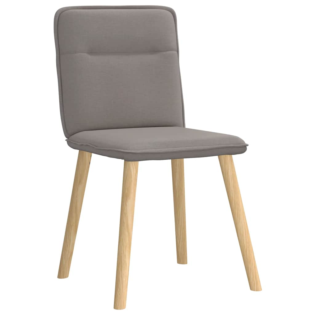 vidaXL Eetkamerstoelen 4 st draaibaar stof taupe